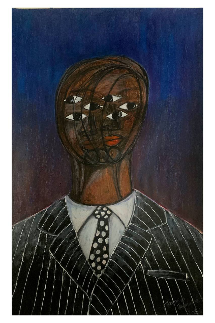 pastel artwork on paper by Jermie Jermaine, surrealist visual artist based in Guanajuato, Mexico